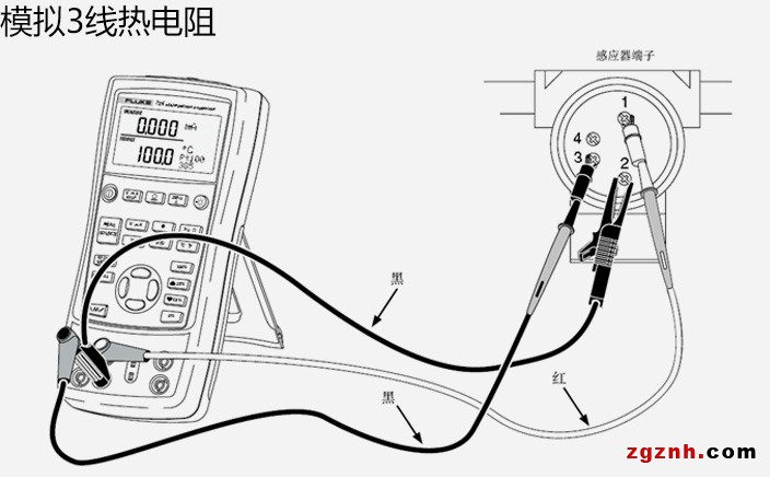 模擬三線熱電阻