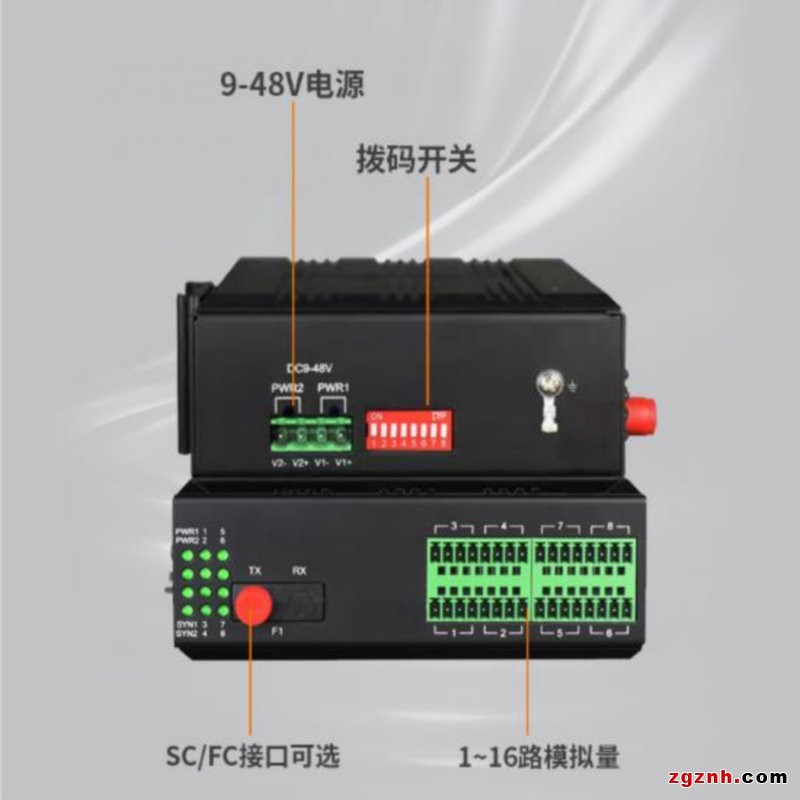 800-漢源高科1～16路4-20mA工業級模擬量光端機15_副本